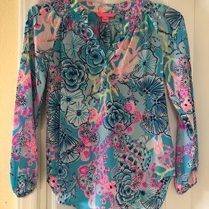 Lilly Pulitzer Elsa Bali Blue Once upon a tide. Size XXS. NWT Gorgeous colors